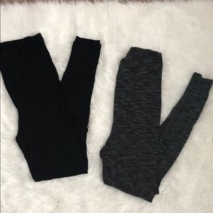 2 pack of maternity over the belly leggings